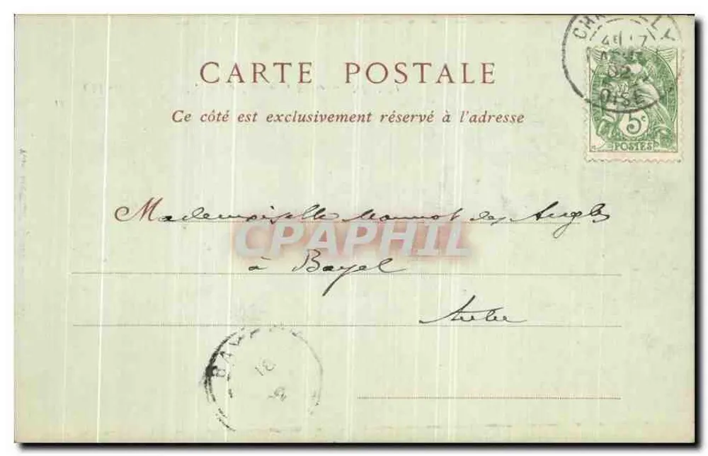 Castelo de Chautilly — A Casa de Silvie — Viúva ROBINEAU, Chantilly - Verso