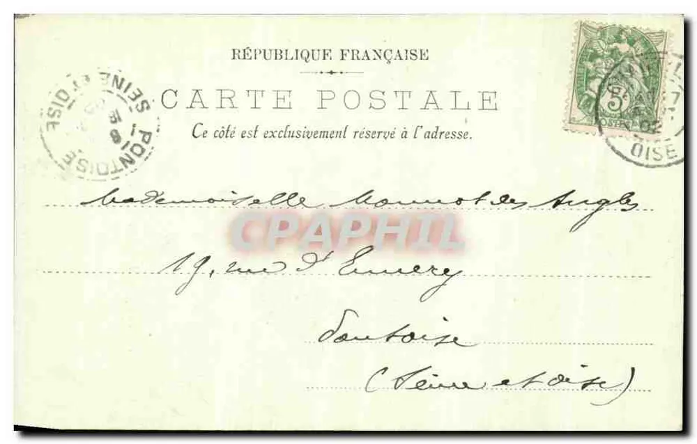 Castelo de Chantilly — A Entrada — Veuve Robineau, Livreiro-Editor Chantilly - Verso