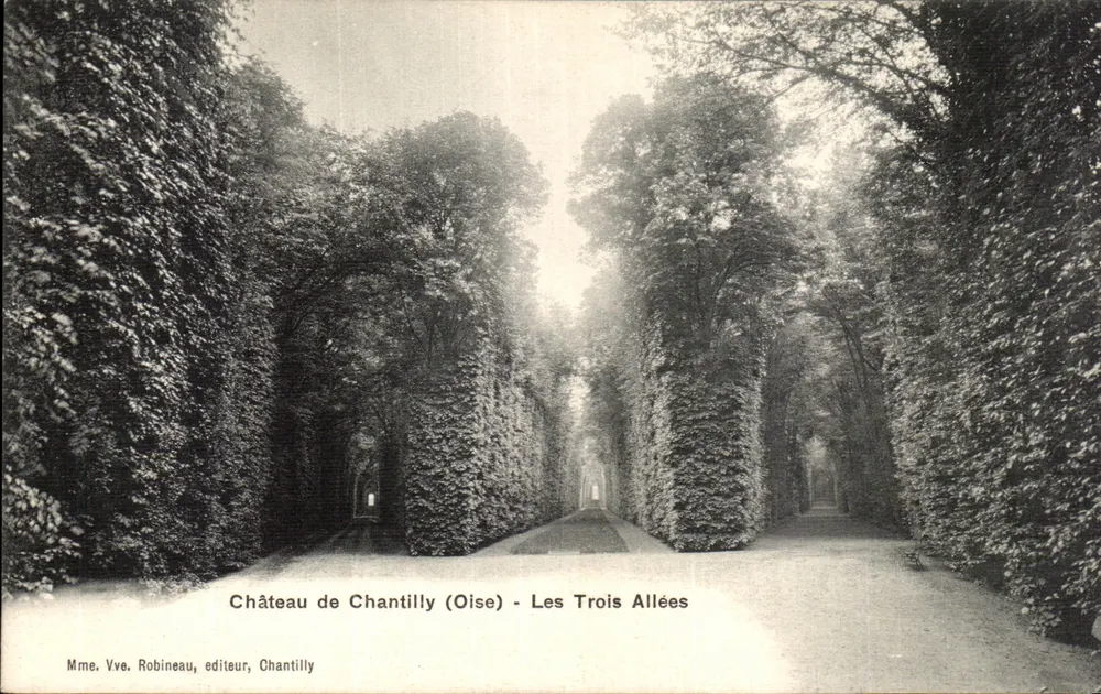 Castello di Chantilly (Oise) - Le Tre Aree — Signora Vve. Robineau, editrice, Chantilly - Recto