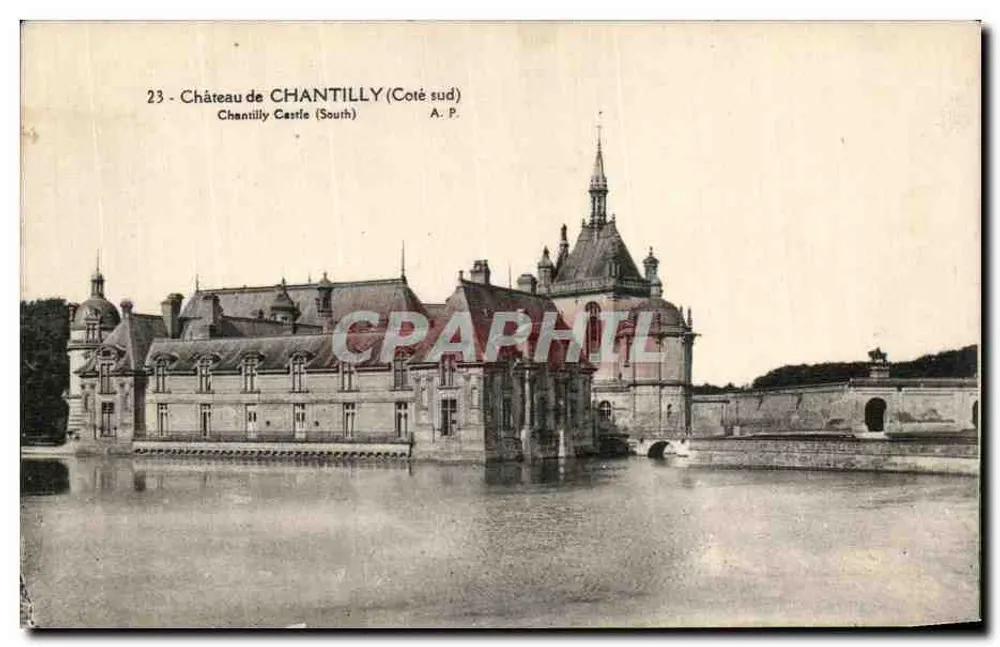 Zamek Chantilly — Strona południowa — A.P. n°23 - Awers