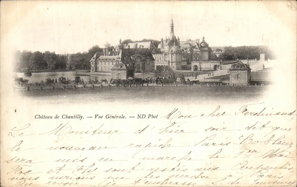 Castelo de Chantilly — Vista Geral — ND Phot - Frente