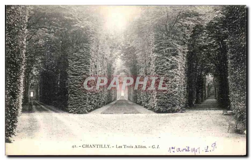 Chantilly — Les Trois Allées — G.I. — n°41 - Frente