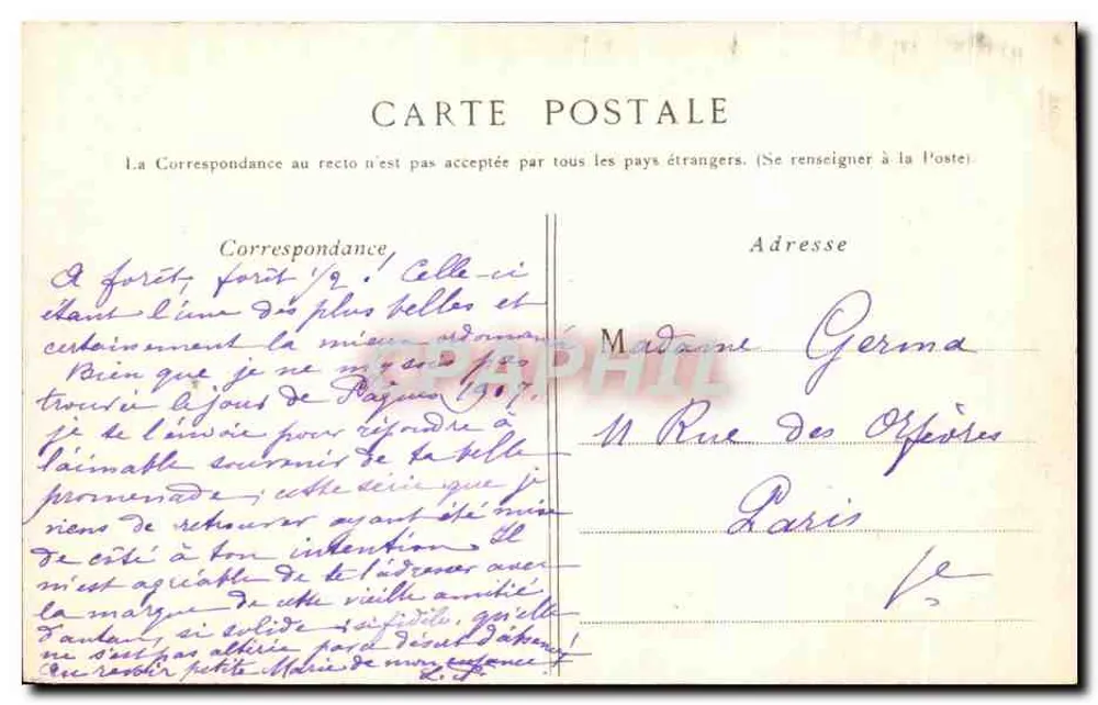 Chantilly — Les Trois Allées — G.I. — n°41 - Verso