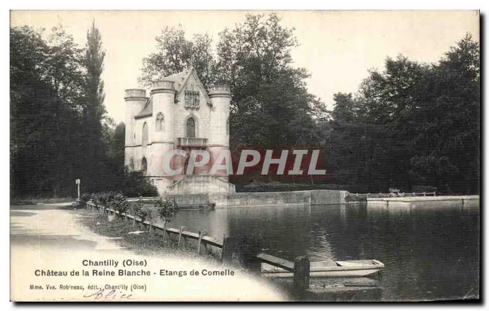 Castillo de la Reina Blanca - Lagos de Comella — Mme. Vve. Robineau, editor, Chantilly (Oise) - Anverso