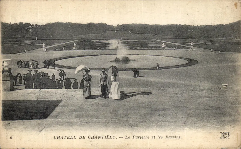 Schloss Chantilly — Der Parterre und die Bassins — JND Phot. - Vorderseite