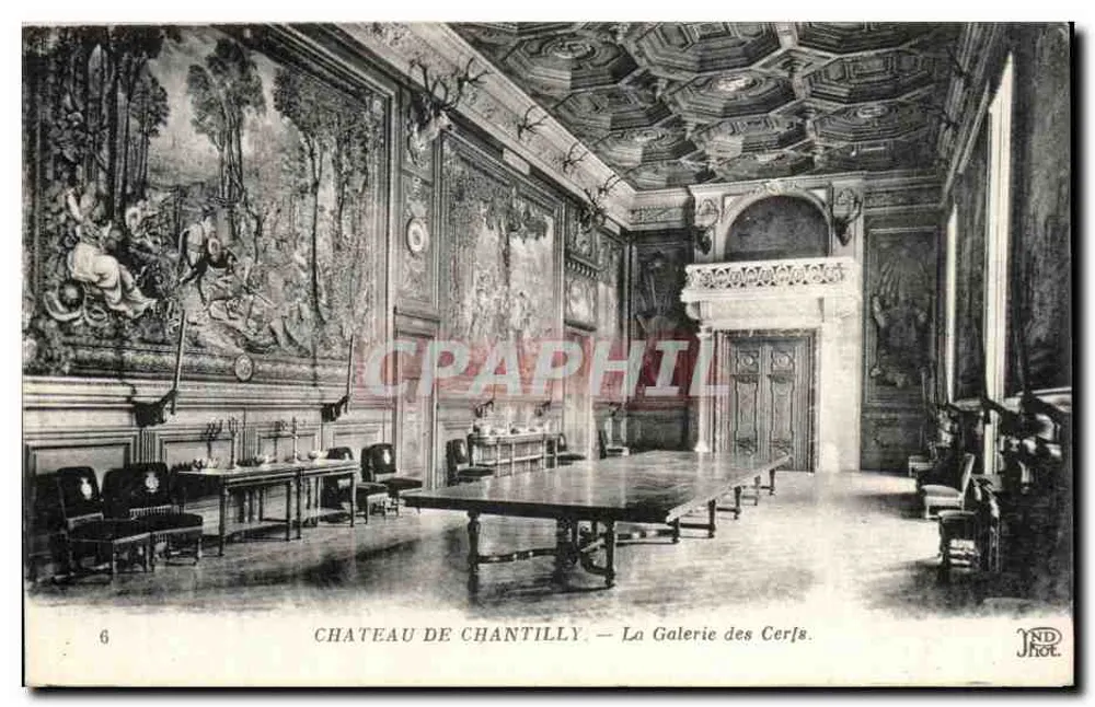 Château de Chantilly — Die Galerie der Rehe — Anciens Étab. Neljdein et Cie, Paris - Vorderseite