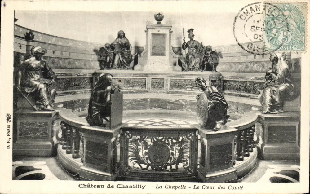 Schloss Chantilly — Die Kapelle — Das Herz der Condé — B.F., Paris - Vorderseite