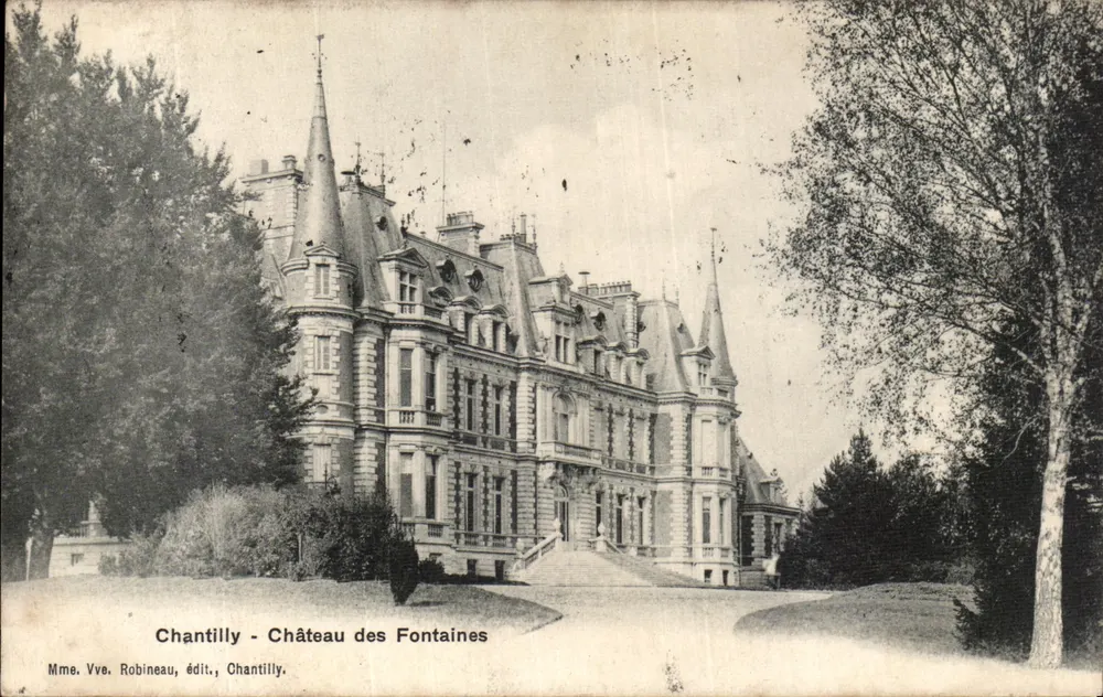 Chantilly - Castelo das Fontaines — Mme. Vve. Robineau, editora, Chantilly - Frente