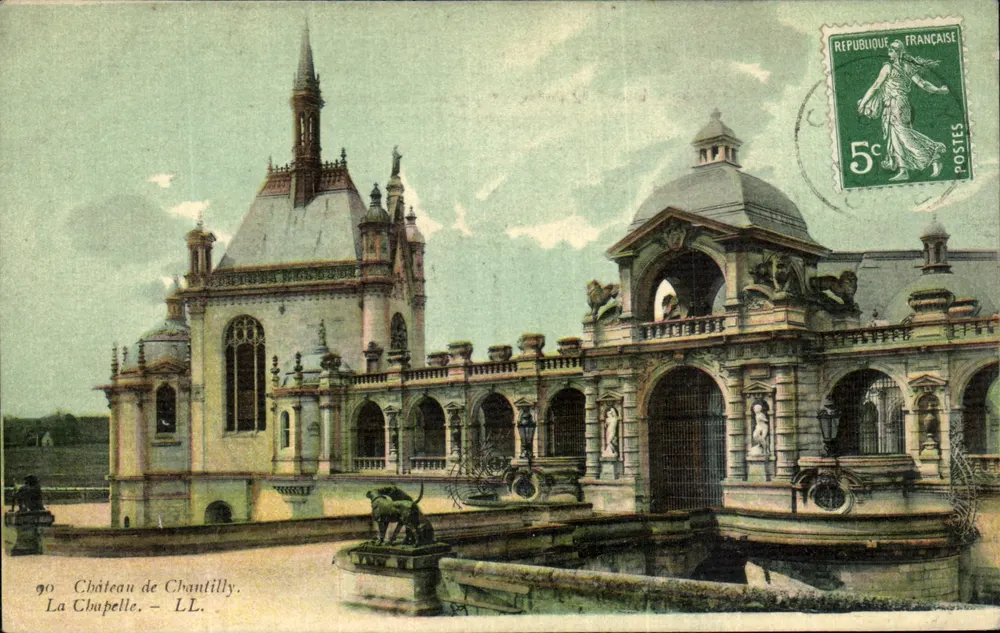 Castelo de Chantilly — A Capela — LL. — Editor LL, n° 90 - Frente