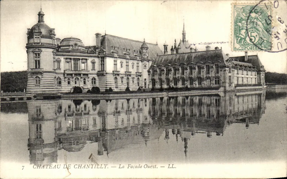 Castelo de Chantilly — A Facha Oeste — LL. - Frente