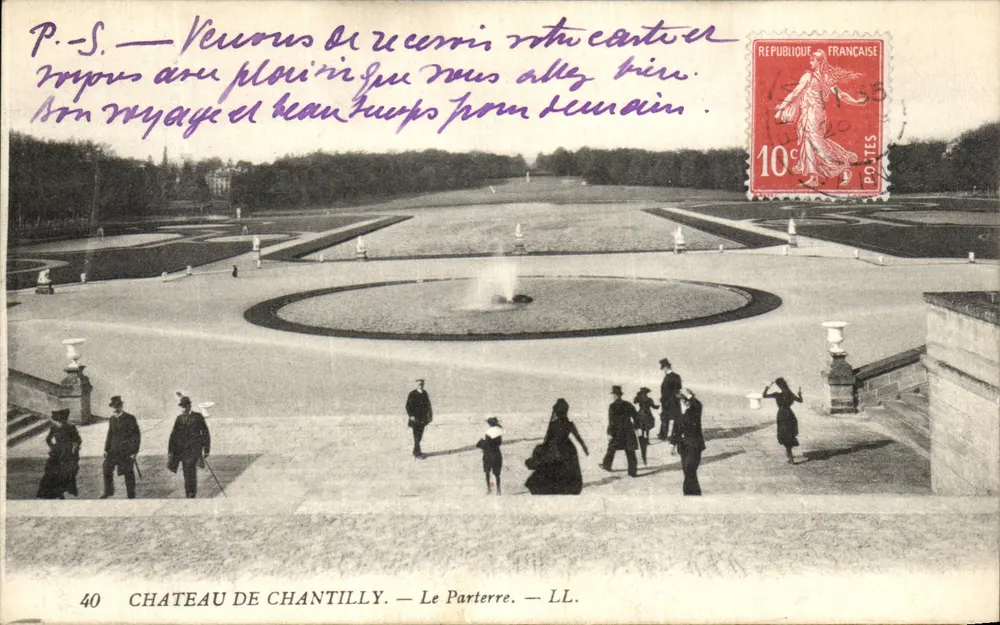 Castelo de Chantilly — O Parterre — LL. n°40 - Frente