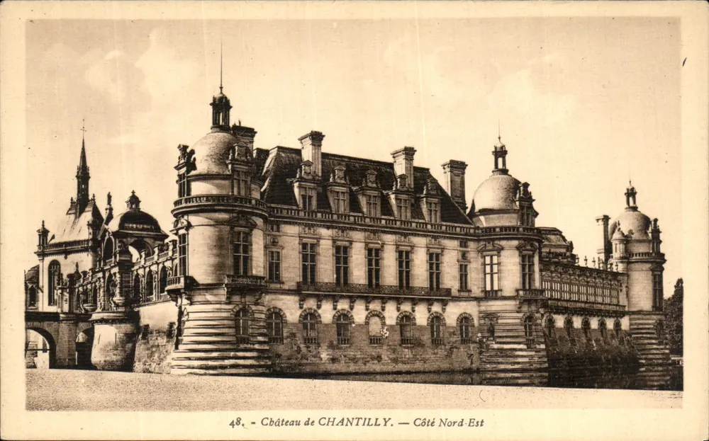 Castelo de Chantilly — Lado Nordeste — Edição Delabarette (Disc) n°48 - Frente