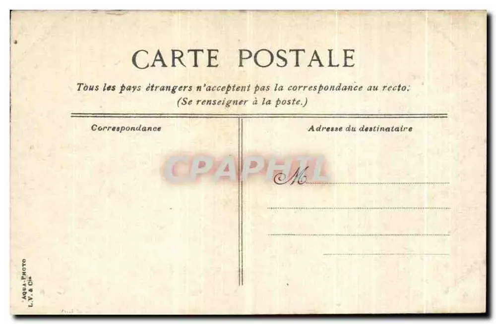Chantilly - A Grande Porta das Écuries — editor L.V. & Cie - Verso