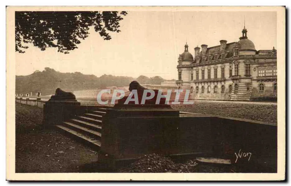 Schloss Chantilly — Ansicht vom Park — Édition d'Art YVON, Paris - Vorderseite