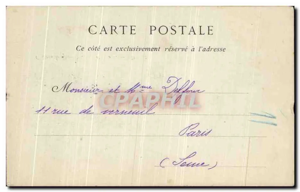 Castelo de Chantilly — Lado Norte — Viúva RONINEAU, Livreiro — N°15 - Verso