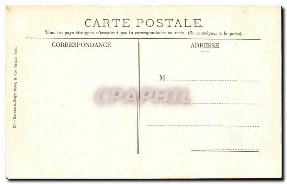 Château de Chantilly (Oise) - Nordwestseite — Mmes. Vve. Robineau, Verlag, Chantilly - Rückseite