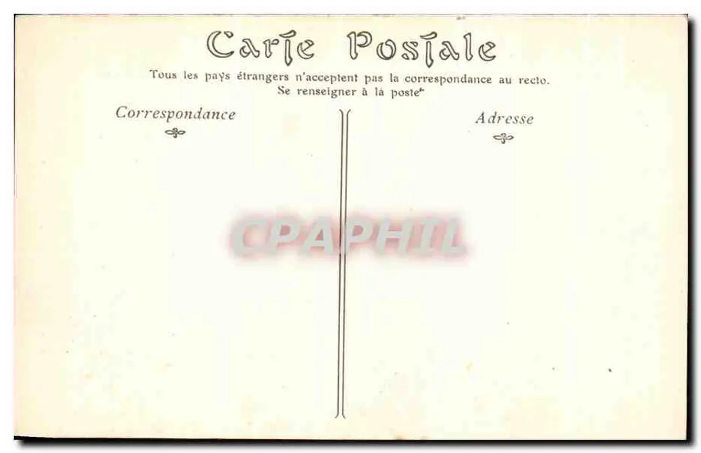 Castelo de CHANTILLY — A Entrada — ND Phot - Verso