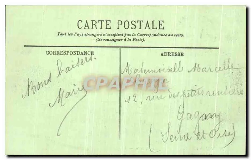 Chantilly — A Entrada do Castelo — LL. n°12 - Verso
