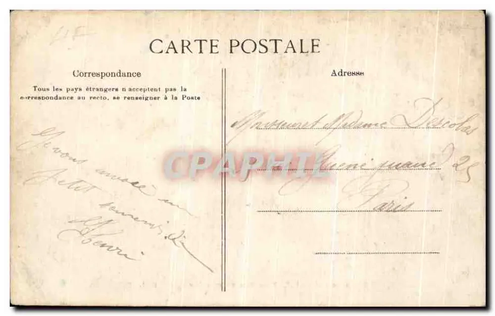 Castelo de CHANTILLY — Vista Geral — E.L.D. - Verso