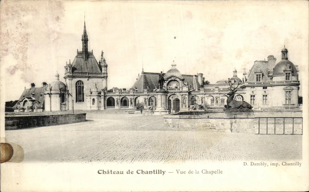 Castelo de Chantilly — Vista da Capela — D. Dambly, imp. Chantilly - Frente