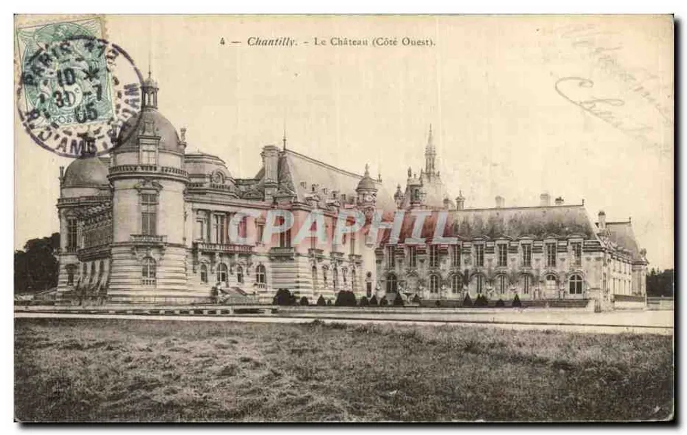 Chantilly - A Vista do Castelo (Lado Oeste) — editor não visível, n° de série 4 - Frente