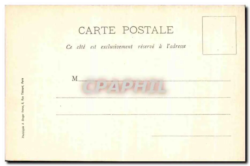 Chantilly — La Galerie de Peinture — Phototypie A. Brago, Paris - Verso
