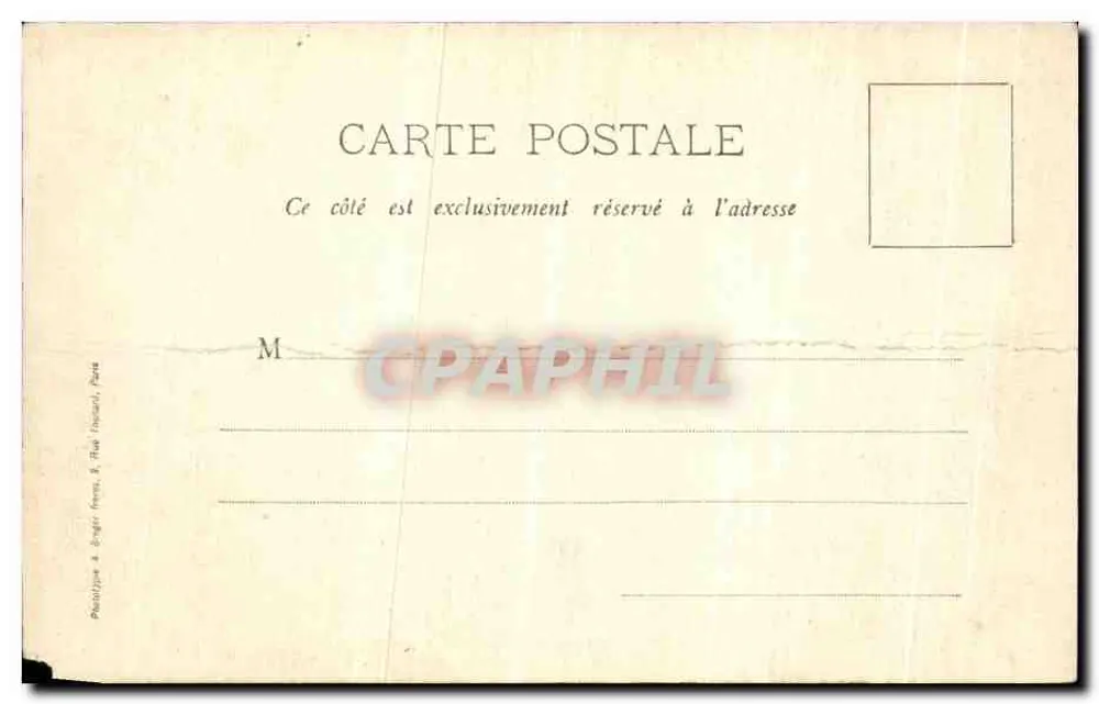 Chantilly — Façade du Petit Château — Imprimerie de Brugel & Cie, Paris - Verso