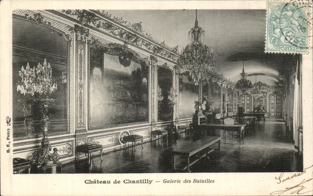 Schloss Chantilly — Galerie der Schlachten — B. F., Paris - Vorderseite