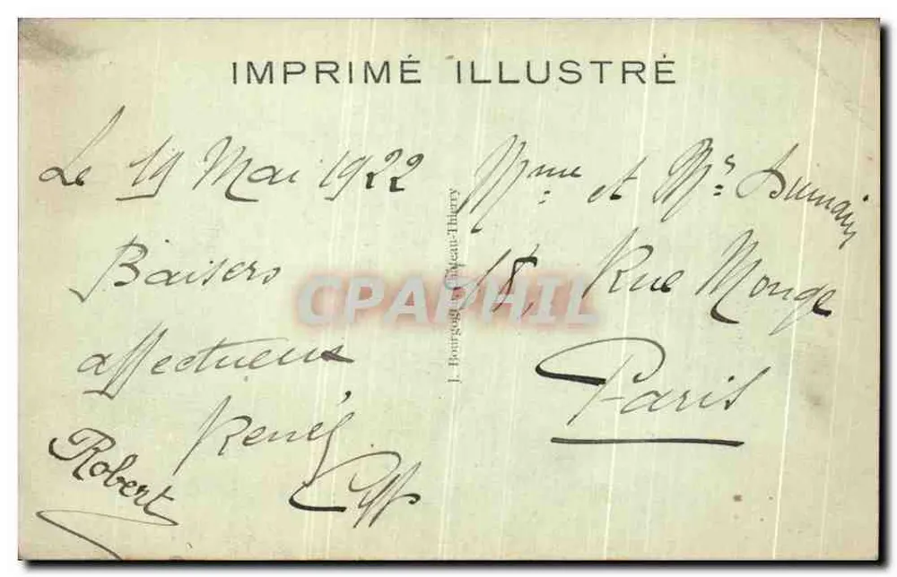 Chantilly - O Castelo, fachada Noroeste — Edit. J. B. — n°9 - Verso