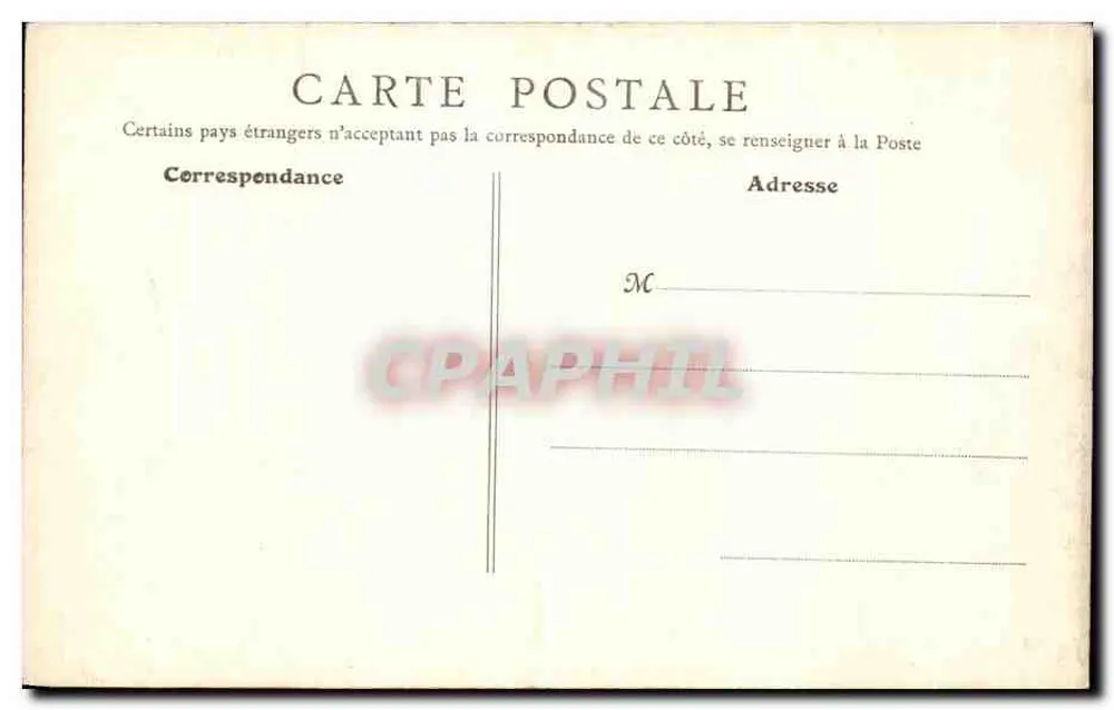 Allées do Parque — Chantilly — Edição das Galerias Modernas, Crail, n°48 - Verso