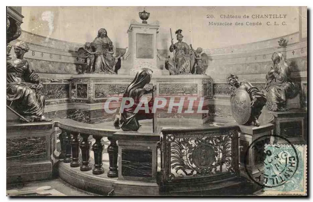 Castelo de Chantilly — Mausoléu dos Condé — C.L.C. n°26 - Frente