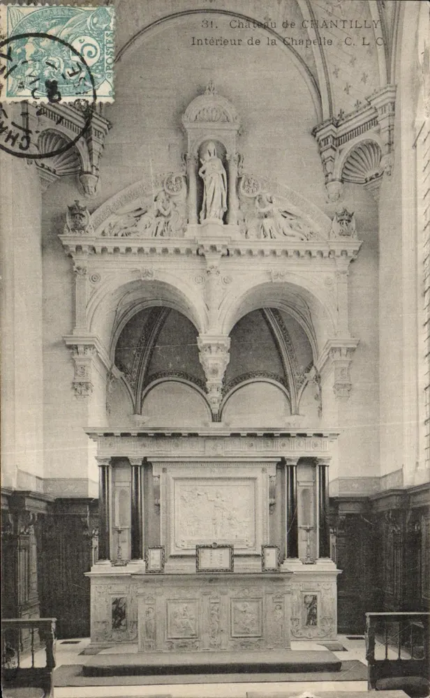 Interior da Capela do Castelo de Chantilly — C. L. C. — n°31 - Frente