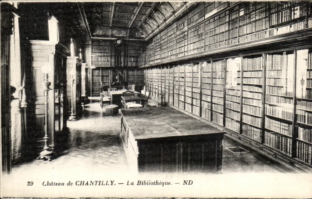Castelo de CHANTILLY — A Biblioteca — ND - Frente