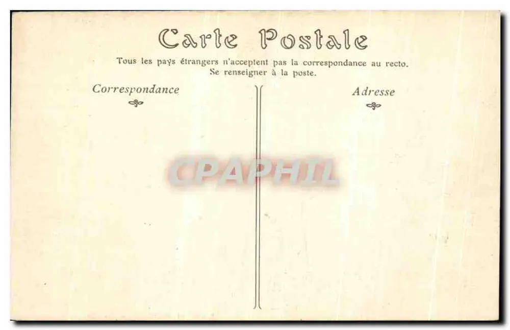 Castelo de CHANTILLY — Vista geral — Veuve Robineau, Livreiro — Chantilly - Verso