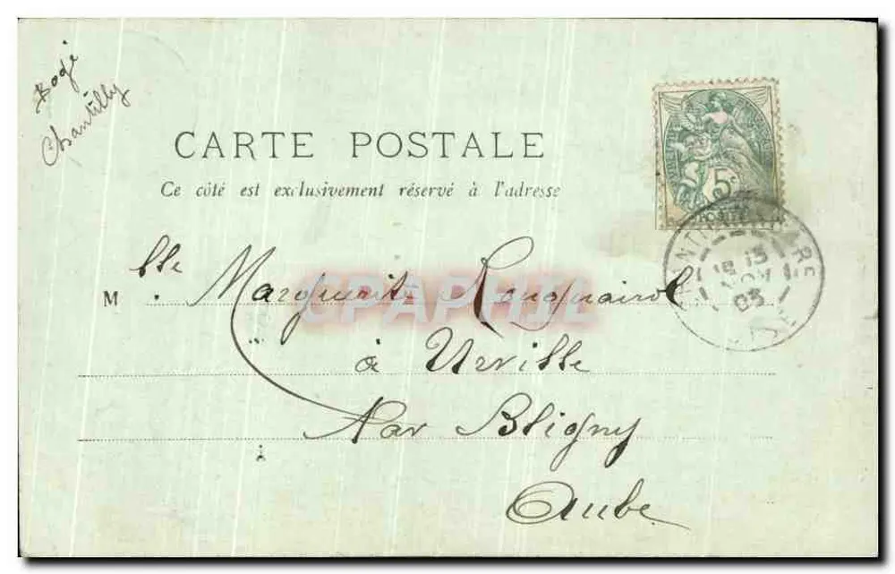 Chantilly — Vista do Parque — Bondeau, Lib. - Ed. - Chantilly - Verso