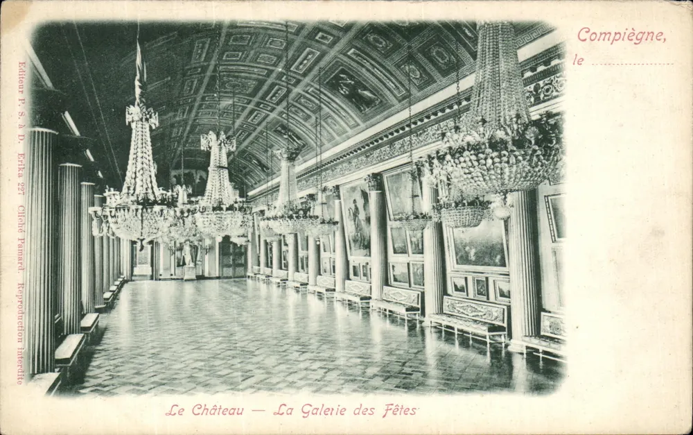 Compiègne — Das Schloss — Die Galerie der Feste — Verlag P. S. & D. Erkla n°277 - Vorderseite