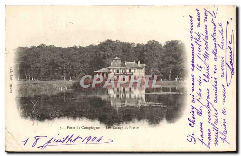Fôret de Compiègne — Les Etangs St Pierre — éditeur Bescelle, Compiègne, n°5 - Awers