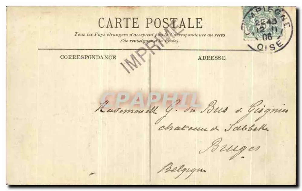 Compiègne — O Hôtel-de-Ville — LL. n°3 - Verso