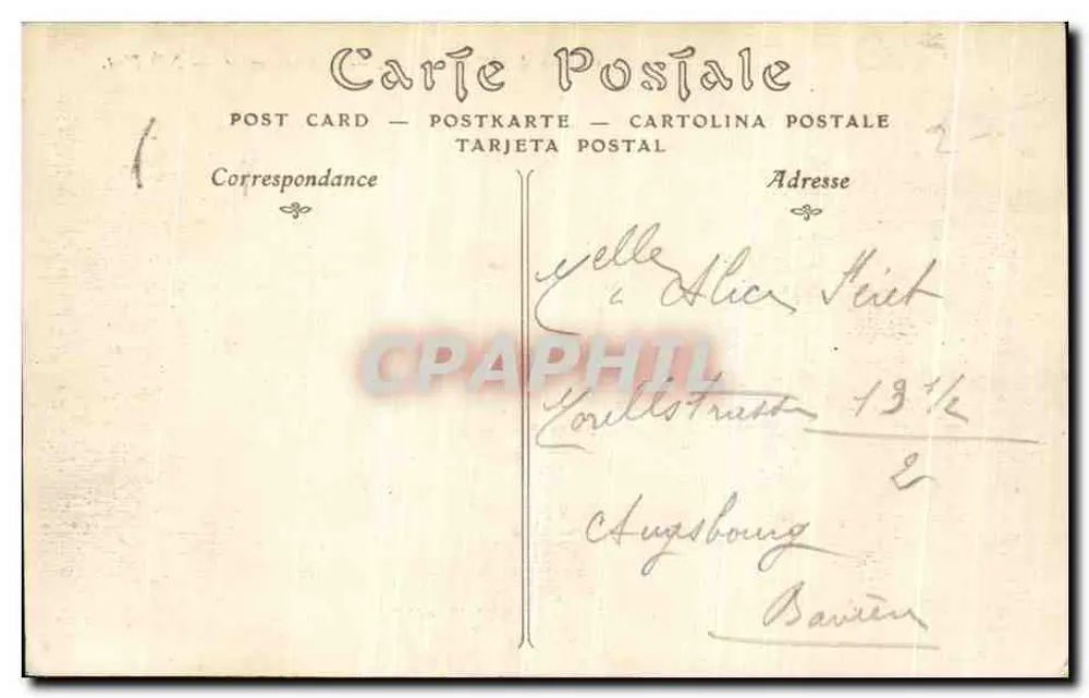 Castelo de CHANTILLY — A Ilha de Amor — editor não identificado, n° 11 - Verso