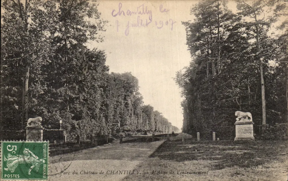 Parque do Castelo de Chantilly — Avenida de Treinamento — D. Fot - Frente