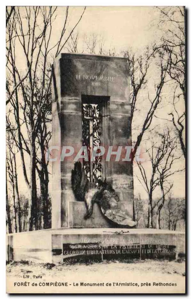 Forêt de Compiègne - Le Monument de l'Armistice, près Rethonnes — Verlag L'Hôte, Paris - Vorderseite