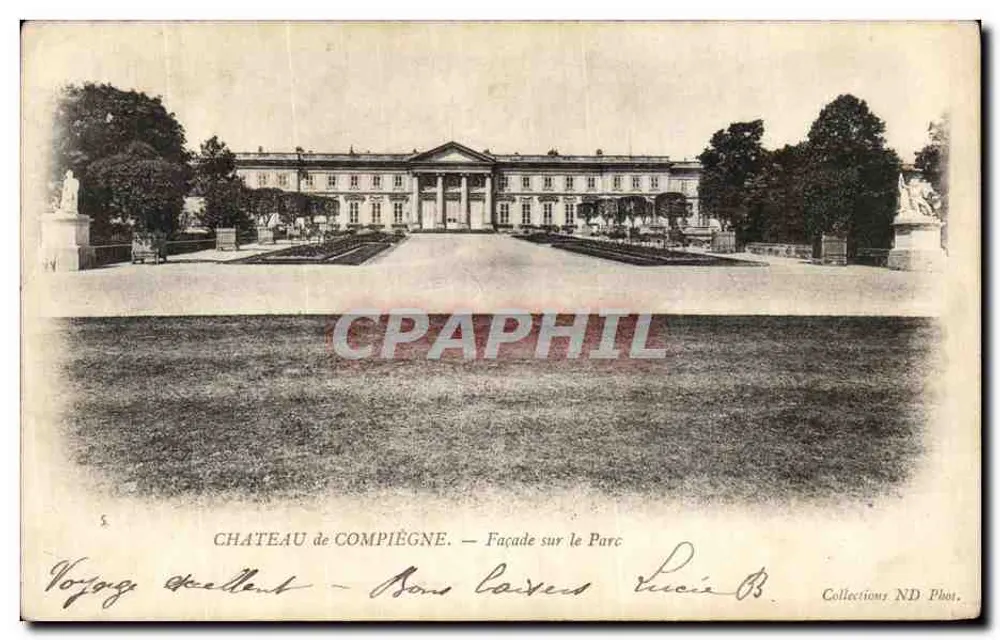 Castelo de Compiègne — Fachada sobre o Parque — Coleções ND Phot. - Frente