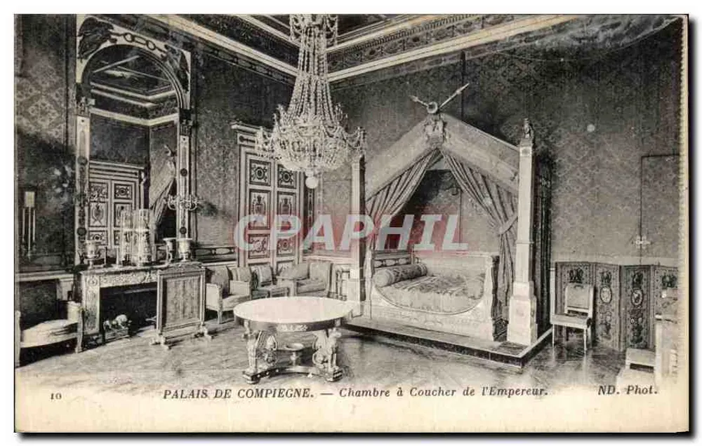 Palast von Compiègne — Schlafzimmer des Kaisers — ND. Foto. - Vorderseite