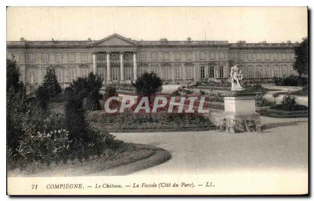 Compiègne — Het Kasteel — De Gevel (Kant van het Park) — LL. — n°71 - Voorkant