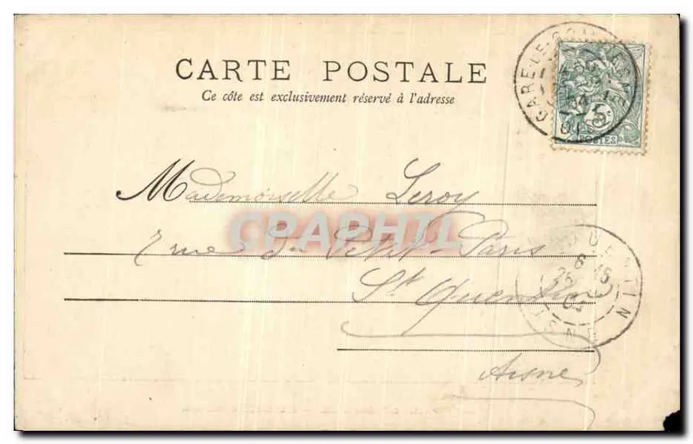 Palácio de Compiègne — Sala das Colunas — editor Paris - Verso