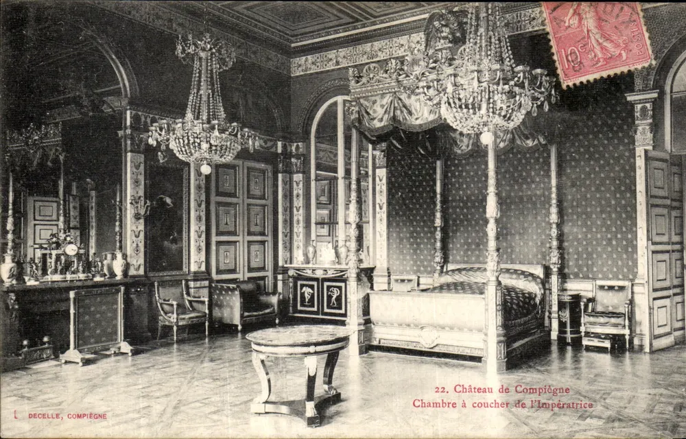 Castelo de Compiègne — Quarto de dormir da Imperatriz — Décelle, Compiègne, n°22 - Frente