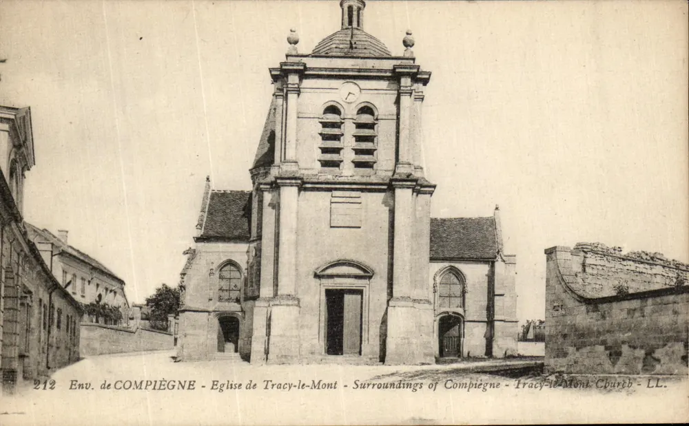 Tracy-le-Mont — Igreja — LL, editor n° 212 - Frente