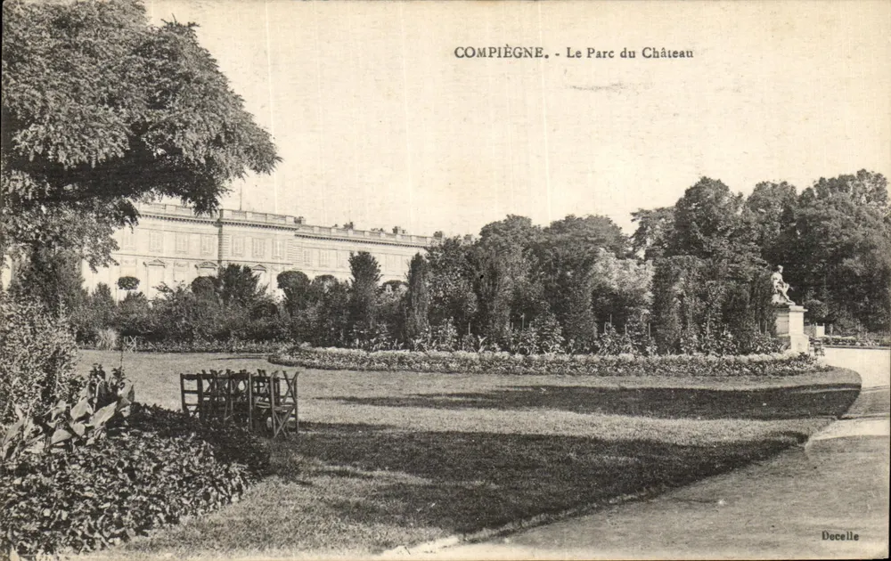 Compiègne — O Parque do Castelo — Decelle - Frente