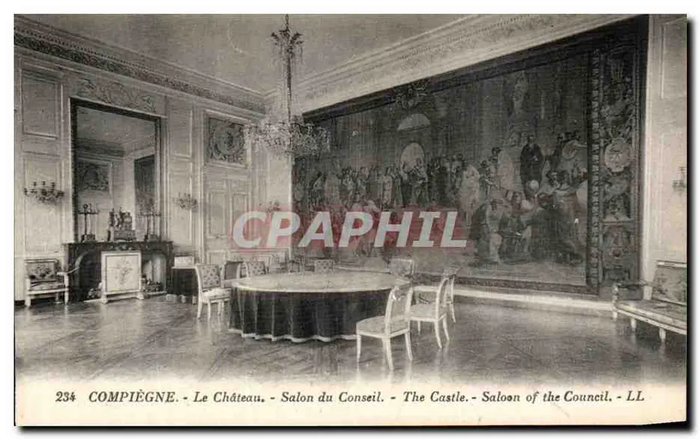 Compiègne — Zamek — Salony Rady — LL - Awers