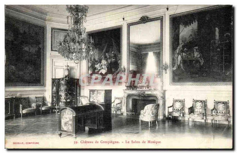 Castelo de Compiègne — O Salão de Música — Décèlèle, Compiègne - Frente
